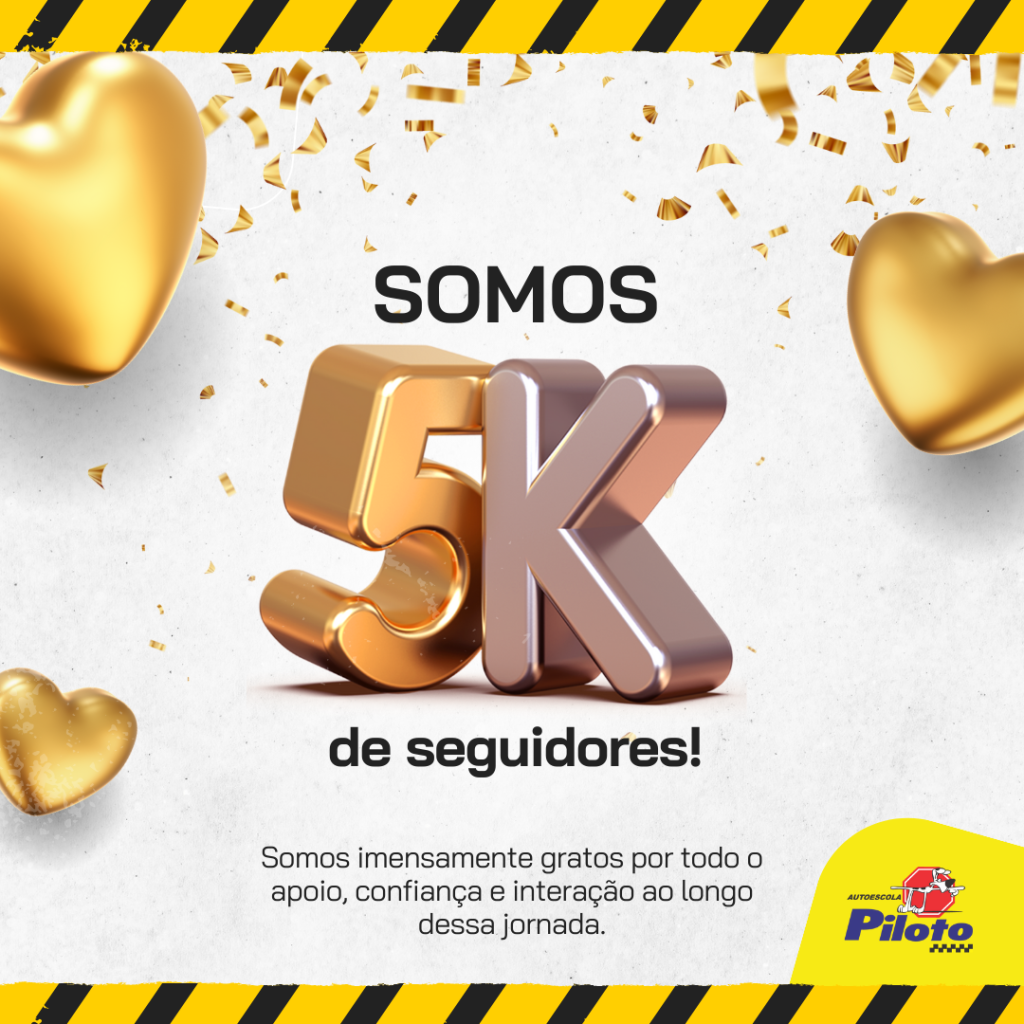 5k seguidores. Alcançamos 5 MIL seguidores e não poderíamos estar mais felizes! Muito obrigado por fazerem parte da nossa história!