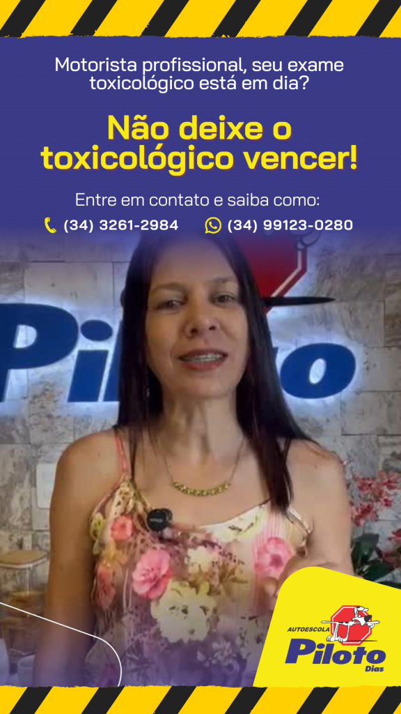 Exame toxicologico para condutores de categoria C, D e E. Não deixe o toxicológico vencer!