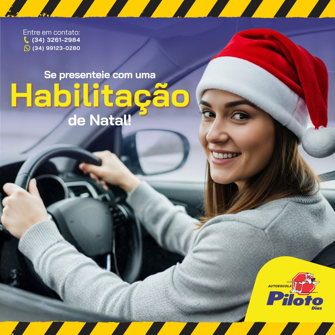 Se presenteie com uma habilitação de Natal! Neste Natal, escolha um presente que vai te acompanhar por toda a vida: sua CNH!