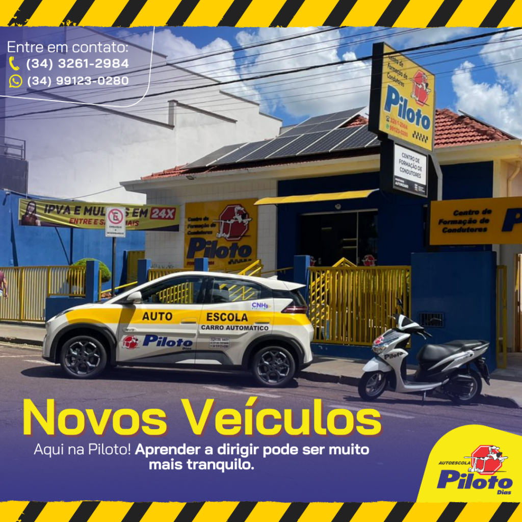 Novos veículos na Piloto! A estrutura continua evoluindo para oferecer uma experiência de aprendizagem cada vez melhor.