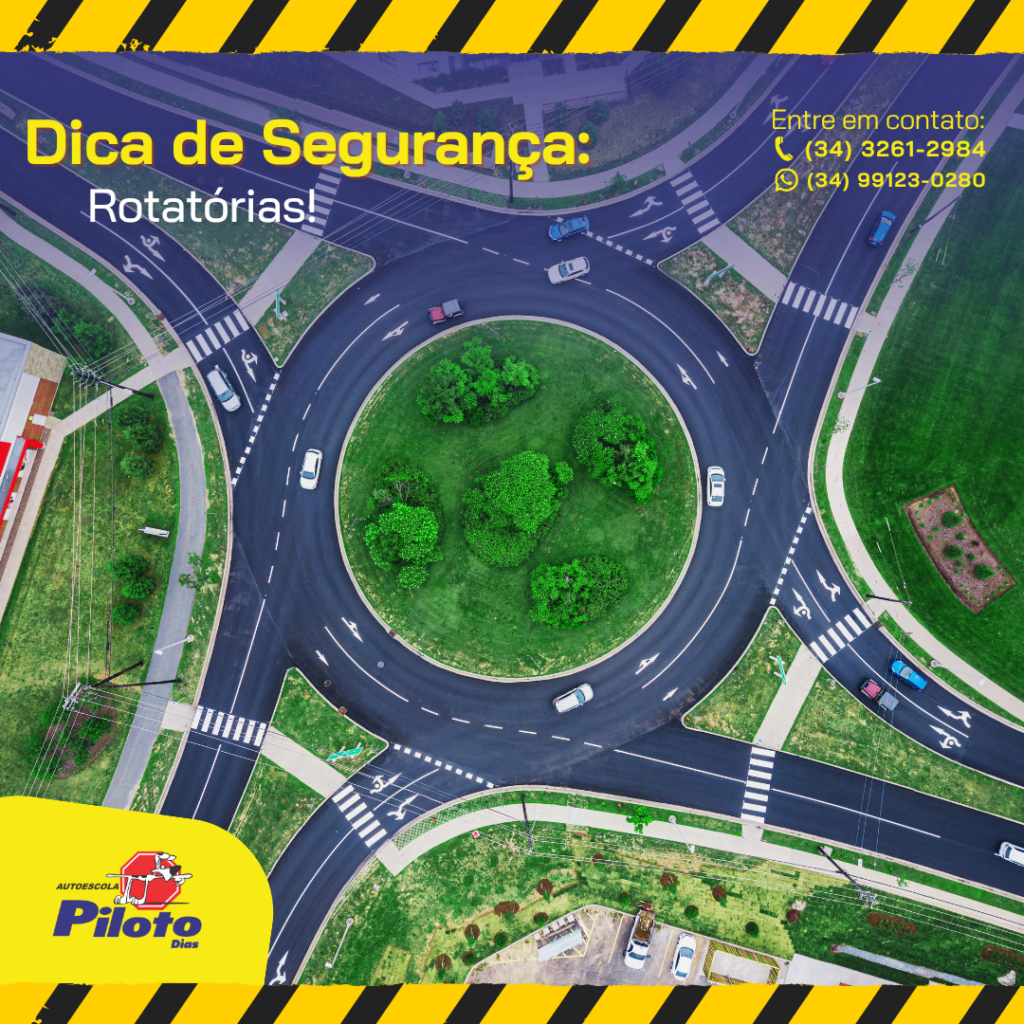 Dica de segurança: Rotatórias. Rotatórias ainda geram muita dúvida no trânsito. Dirigir com responsabilidade começa pelo conhecimento.