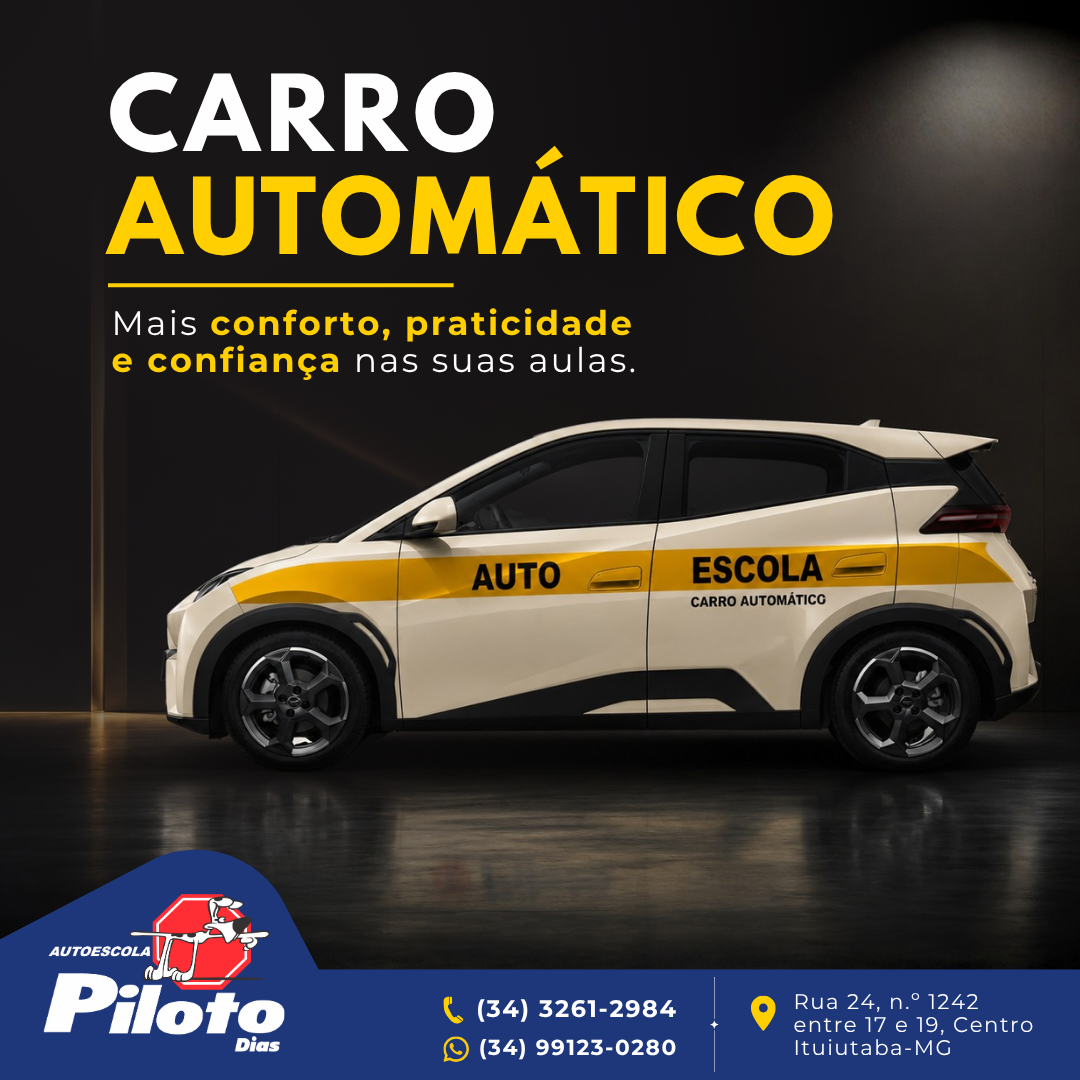 Carro automático Aprender a dirigir pode ser muito mais confortável do que muita gente imagina.