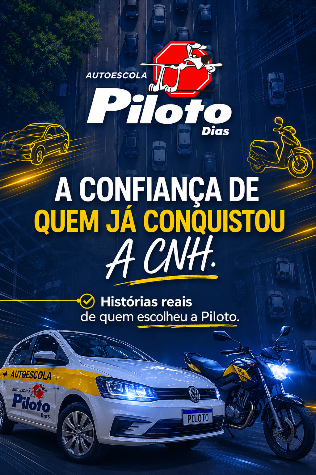 Depoimentos . Cada aprovação representa esforço, dedicação e também a importância de aprender com mais segurança e confiança durante todo o processo de habilitação. Fale com a equipe