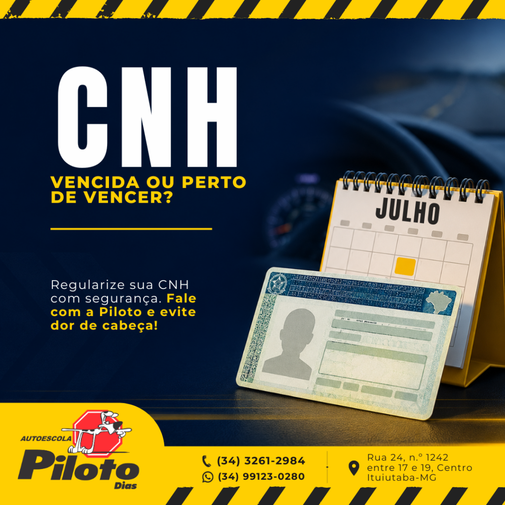 Renovação da CNH Deixar para resolver depois pode trazer transtornos, impedir você de dirigir com tranquilidade e gerar problemas desnecessários.