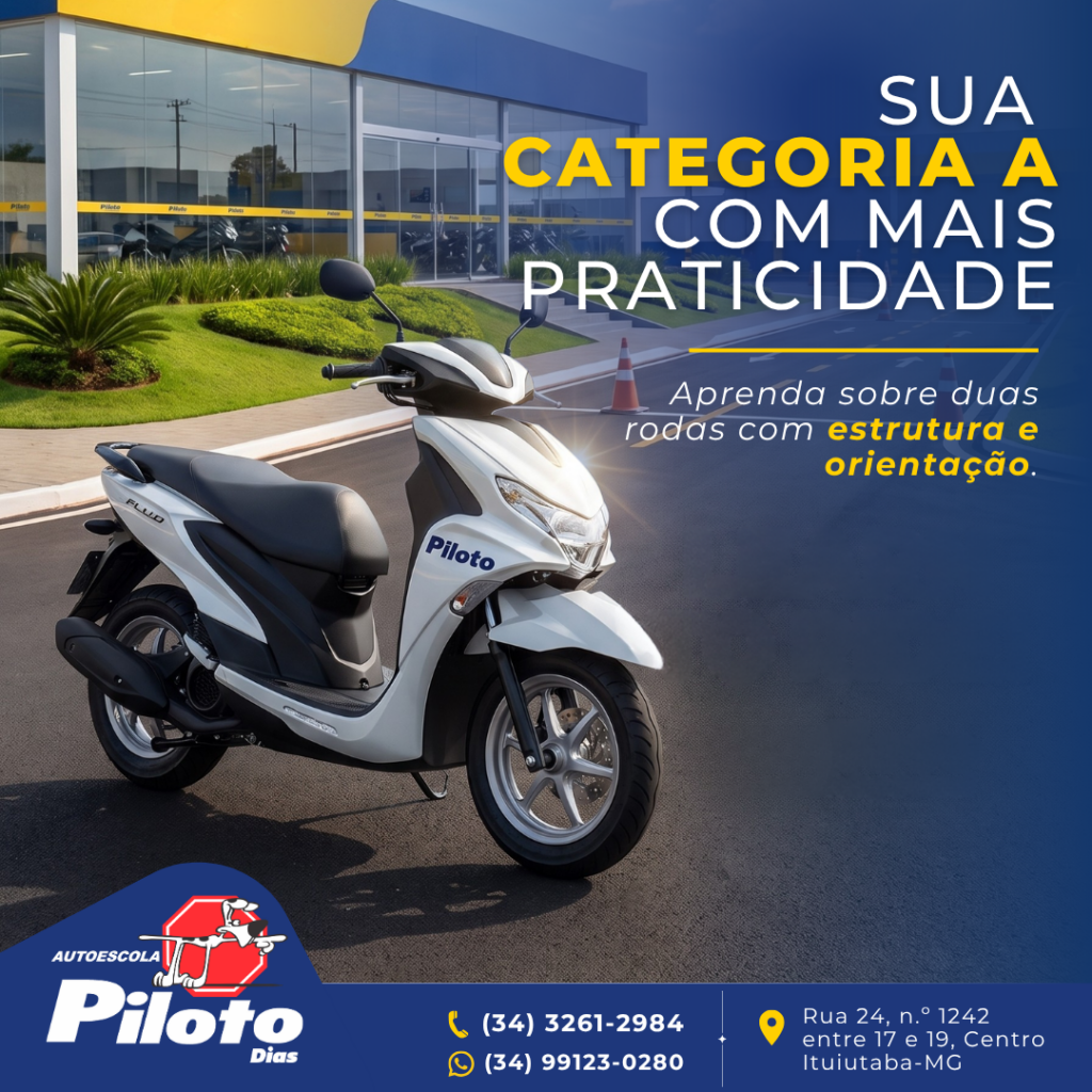 Scooter. Sua habilitação de moto também pode começar com mais praticidade.