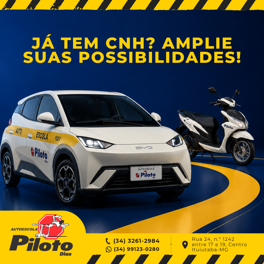 Adição de categoria. A Autoescola Piloto também te orienta no processo de adição de categoria, seja para quem quer dirigir carro, pilotar moto ou se preparar para uma nova etapa com mais segurança.