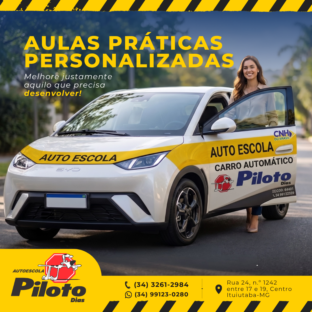 Aulas práticas personalizadas Na Autoescola Piloto, as aulas práticas podem ajudar você a trabalhar justamente aquilo que precisa desenvolver: controle do veículo, manobras, trânsito, atenção e confiança ao volante.