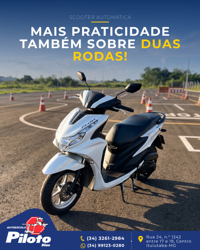 Scooter. Mais praticidade também sobre duas rodas! . Uma estrutura pensada para oferecer diferentes possibilidades de aprendizado.
